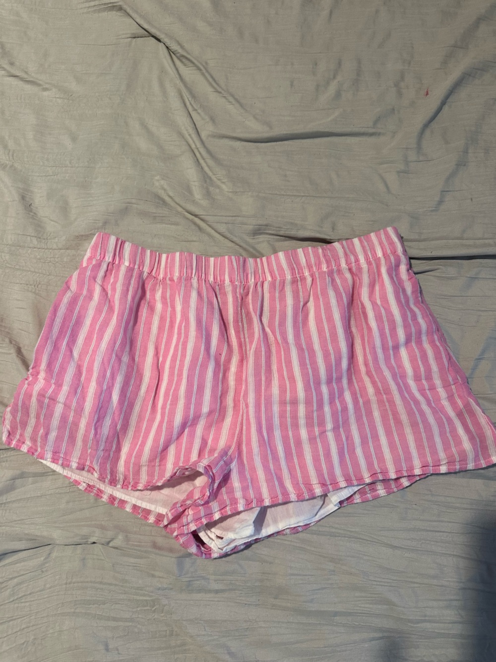 Zara Pink and White Striped Shorts